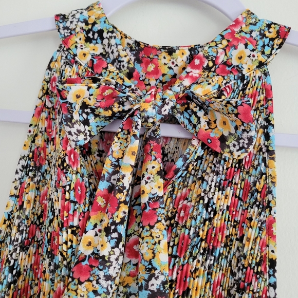 NWT Pleione Floral‎ Cottagecore Halter Neck Flowy Sleeveles Blouse S - Picture 6 of 10